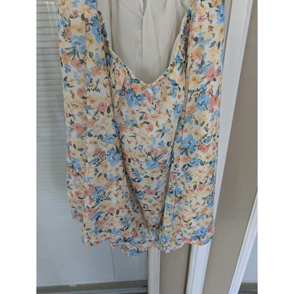 Pink Lilly Floral Summer Mini Dress Multicolor Sleeveless Casual Women's Size M - Picture 8 of 15